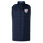 Navy blue padded Cincinnati Rookie Rugby Elite Microlite Gilet by EMB Canterbury with a high collar and zip-up front, featuring a "rookie" badge on the left chest.