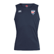 A navy blue Cincinnati Rookie Rugby Club Dry Singlet by EMB Canterbury featuring Vapodri Technology, with a logo on the right chest and 'rookie' badge on the left.