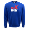 Show your love for USA Rugby with this vintage WRS Augusta USA Rugby Throwback Fleece Crewneck Sweatshirt. Made in a royal blue color, this WRS Augusta USA Rugby Throwback Fleece Crewneck Sweatshirt is perfect for any fan or player. Wear it proudly.