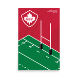 A Rugby Canada Rugby Pitch Poster for rugby enthusiasts by PF LIC.