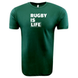 Rugby is Life Supersoft Tee - 99 Collection from WRS LAT, with the words "RUGBY IS LIFE" printed in bold white letters on the front. Supersoft Tee for ultimate comfort.