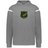 The WRS Augusta South Africa Heritage Prep Vintage Shield Hoodie features a gray design with white sleeve stripes, a green vintage shield, leaping springbok, and "1891" on the chest—a classic pick for fans.