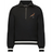 The EMB Augusta Women's Vintage South Africa Heritage Prep Pullover features a black half-zip, white stripe accents, and a leaping antelope "1891" graphic on the chest for classic style.