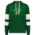The WRS Augusta Nations of Rugby South Africa Jackson Way Hoodie is green with white drawstrings, sleeve stripes, and "South Africa Rugby" plus a yellow springbok logo printed on the chest.
