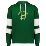 The WRS Augusta Nations of Rugby South Africa Jackson Way Hoodie is green with white drawstrings, sleeve stripes, and "South Africa Rugby" plus a yellow springbok logo printed on the chest.