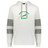 Cheer on your team in the Nations of Rugby South Africa Jackson Way Hoodie by WRS Augusta—white with gray sleeve stripes, a front pocket, “South Africa Rugby” text, and a green springbok logo on the chest.