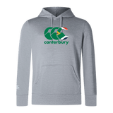 The WRS Canterbury South Africa CCC Club Lightweight Hoodie is a gray polyester hoodie with a large "CCC" logo and "Canterbury" text on the chest. It features a hood and front pocket for comfort and style.