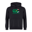 The Canterbury South Africa CCC Flag Club Hoodie by WRS Canterbury features a green, white, and yellow logo on the chest and a white design on the left sleeve.
