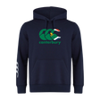 The Canterbury South Africa CCC Flag Club Hoodie by WRS Canterbury is navy blue and features a large CCC logo on the chest with a smaller logo on the left sleeve.