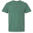 The EMB S&S Activewear South Africa Vintage Comfort Tee is a green short-sleeve heavyweight shirt with a small embroidered antelope logo on the chest, ideal for rugby fans who prefer casual style.