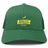 The EMB S&S Activewear Nations of Rugby South Africa Brush Stroke Retro Trucker Cap features a green design, "South Africa Rugby" lettering, yellow springbok logo on the front, and an adjustable snapback closure.