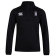The St. Augustine High School Club 1/4 Zip Mid Layer Training Top by EMB Canterbury showcases both the Canterbury logo and the Saints Rugby logo on its front. It is made from cozy fleece fabric and includes a stylish 1/4 zip for enhanced comfort.