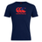 This WRS Canterbury Samoa CCC Flag Club T-shirt, in navy blue, showcases a striking red Canterbury Kiwi Logo with "canterbury" text. Made from a soft cotton blend, it's perfect for comfort and style.