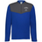 The EMB Augusta Nations of Rugby Samoa Sideline Grid 1/4 Zip Pullover features a blue body, gray chest panel, quarter-zip fleece design, and "Samoa Rugby" shield logo—ideal supporter apparel.