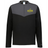 The EMB Augusta Nations of Rugby South Africa Swoosh Sideline Grid 1/4 Zip Pullover is a black and grey long-sleeve pullover with a yellow "South Africa Rugby" logo on the left chest.