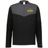 The EMB Augusta Nations of Rugby South Africa Swoosh Sideline Grid 1/4 Zip Pullover is a black and grey long-sleeve pullover with a yellow "South Africa Rugby" logo on the left chest.