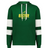 Show your support with the Nations of Rugby South Africa Swoosh Jackson Way Hoodie by WRS Augusta—green with white sleeve stripes, “South Africa Rugby” text, and a yellow springbok. Ideal fan gear!.