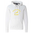 White Nations of Rugby South Africa Rugby Hockey Hoodie 24 made of ringspun cotton with South Africa Rugby logo and a yellow springbok graphic by WRS Alpha Broder.