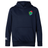 The South Africa Shield Club Lightweight Hoodie by EMB Canterbury is a navy blue, lightweight rugby hoodie with a South African flag emblem on the chest and the Canterbury logo on the sleeve, offering comfort and style to show your support for South Africa.