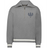 The Women's Vintage Scotland Heritage Prep Pullover by EMB Augusta is a gray quarter-zip sweatshirt with white stripe accents, a blue crest, and "1871" on the left chest.
