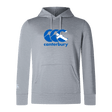 The Canterbury Scotland CCC Club Lightweight Hoodie by WRS Canterbury is crafted from soft polyester for ultimate comfort and features a blue and white logo on the front.
