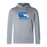 The Canterbury Scotland CCC Club Lightweight Hoodie by WRS Canterbury is crafted from soft polyester for ultimate comfort and features a blue and white logo on the front.