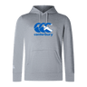 The Canterbury Scotland CCC Club Lightweight Hoodie by WRS Canterbury is crafted from soft polyester for ultimate comfort and features a blue and white logo on the front.