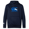 The Canterbury Scotland CCC Club Lightweight Hoodie by WRS Canterbury is a lightweight navy blue hoodie, featuring a white and blue logo on the chest and a sleek white logo on the sleeve, made of high-quality polyester for ultimate comfort.