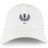 The Nations of Rugby Scotland Vintage Dad Cap by EMB S&S Activewear is a white hat featuring an embroidered dark thistle and leaves emblem above "1871" on the front for a classic vintage look.
