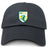 The EMB S&S Activewear SoCal Youth Rugby Adult Low-Profile Cotton Twill Dad Cap is black with a green dragon and yellow accents logo, featuring embroidered team branding on the front.