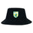 The EMB S&S Activewear SoCal Youth Referees Crusher Bucket Cap is a black cotton hat with a green and yellow "SoCal Youth Rugby" griffin logo, providing comfortable sun protection.
