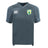 The EMB Canterbury SoCal Youth Referees Vapodri Evader Jersey is a gray, short-sleeve rugby top with moisture-wicking fabric, featuring a Canterbury logo on the right chest and a SoCal Youth Rugby badge on the left chest.