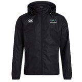 Seacoast Rugby Club Club Vaposhield Stadium Jacket by EMB Canterbury featuring a hood, Canterbury logo on the right chest, and an embroidered Seacoast Rugby Club crest on the left chest.