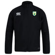 The SoCal Youth Rugby Club Track Jacket by EMB Canterbury features a front zipper, Canterbury logo on the right chest, SoCal rugby crest on the left, and is lightweight and water repellent for versatile comfort.