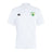 The SoCal Youth Rugby Club Dry Polo by EMB Canterbury is a white short-sleeved polo with Vapodri technology, featuring the Canterbury logo on the right chest and a green and yellow shield on the left.