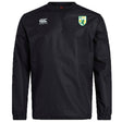 The EMB Canterbury SoCal Youth Rugby Club Vaposhield Contact Top is a black long-sleeve pullover with Vaposhield tech, featuring the Canterbury logo on the right chest and SoCal Rugby logo left—ideal as a customizable rugby top.