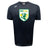 The SoCal Youth Referees Tempo Vapodri T-Shirt by WRS Canterbury features a black, short-sleeve design with a green, yellow, and white griffin "SoCal Youth Rugby" shield logo. A moisture-wicking athletic shirt ideal for active youth.