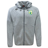 Stay comfortable all day in the SoCal Youth Referees Tempo Vapodri Full-Zip Hoodie by EMB Canterbury. This light gray hoodie features moisture-wicking fabric, a hood with drawstrings, black Canterbury logo, and a green SoCal chest badge.