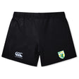 The SoCal Youth Referees Women's Yokohama Short by EMB Canterbury features a Canterbury logo left leg and green/yellow SoCal badge right leg, made from breathable Vapodri fabric, shown on a white background.