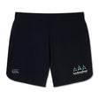 The Seacoast Rugby Club Women's Elite Woven Short by EMB Canterbury features a small Canterbury logo on the left leg and an embroidered three-boat graphic with "Seacoast Rugby Club" text on the right.