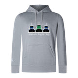 The Seacoast Rugby Club Club Lightweight Hoodie by WRS Canterbury features three tugboats in black, blue, and green above "Seacoast Rugby Club"—a light gray custom piece perfect for fans.