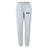 The Seacoast Rugby Club Women's Leisure Sweatpant by EMB Canterbury features a light gray color, drawstring waist, and three small bottle graphics on the left thigh—crafted for comfort and style.