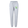 The SoCal Youth Referees Women's Leisure Sweatpant by EMB Canterbury features a light grey color, drawstring waist, and a So-Cal Soccer Club logo on the right thigh.
