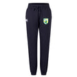 The SoCal Youth Referees Women's Leisure Sweatpant by EMB Canterbury features a navy blue color, elastic waistband with drawstring, white logo on the left thigh, and a green/yellow crest on the right. Perfect for comfort and style.