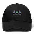 The Seacoast Rugby Club Flexfit Drill Cap by EMB Canterbury features a flex fit design and an embroidered three-tugboat logo with "Seacoast Rugby Club" on the front.