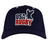 The SDS USA Rugby Throwback Baseball Cap is a navy blue hat with an embroidered eagle above bold white and red "USA Rugby" text.