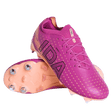 The IDA Helia Club SG - Dark Pink by IDA Sports is a women’s soft ground soccer cleat with laces and metal studs, designed for traction on wet, muddy fields—ideal for beginner to intermediate female players.