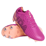 The IDA Helia Club SG - Dark Pink by IDA Sports is a women’s soft ground soccer cleat with laces and metal studs, designed for traction on wet, muddy fields—ideal for beginner to intermediate female players.