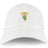 The South Side Irish 50th Anniversary Adult Low-Profile Cotton Twill Dad Cap by EMB S&S Activewear features embroidered team branding with a yellow, green, and black Chicago crest and "50 Years" above the shield.