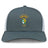 The EMB S&S Activewear South Side Irish 50th Anniversary Retro Trucker Cap features a gray and white design with colorful embroidery and "South Side Irish, 50 Years, Parade, Chicago" on the front.